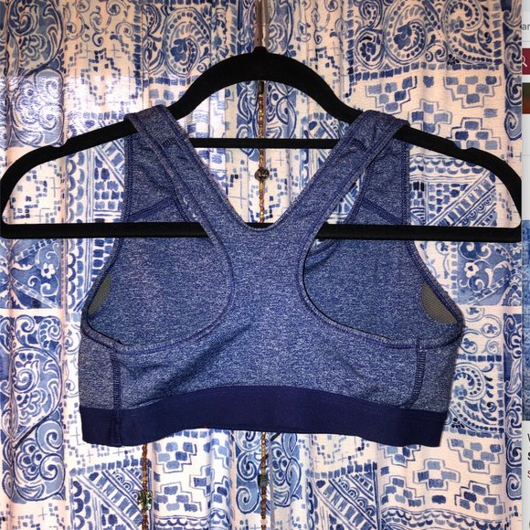 Nike Pro high-impact heathered blue sports bra - Picture 2 of 2